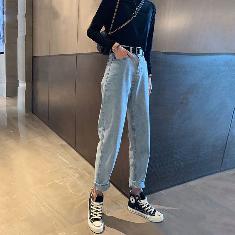 Compra Boyfriend Jeans De Cintura Alta De Época Para La Mujer Pantalones De  Mezclilla Negro Señoras Empujan Hacia Arriba Los Pantalones Vaqueros De La  Ropa De Primavera Rectas Barato | Entrega Rápida