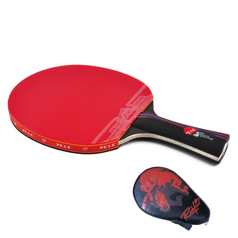 Carbon Fiber Table Tennis Racket Long/Short Handle Rubber Pingpong Racket 