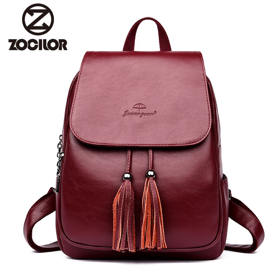 leather rucksack backpack women's