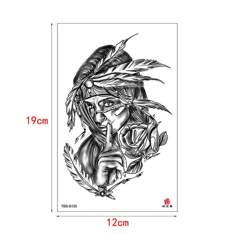 Flower Arm Temporary Tattoo Sticker Beauty Sexy Classical Girl Geisha Witch Decals for Woman Man Leg Flower Arm Temporary Tattoo Sticker Beauty Sexy Classical Girl Geisha Witch Decals for Woman Man Leg