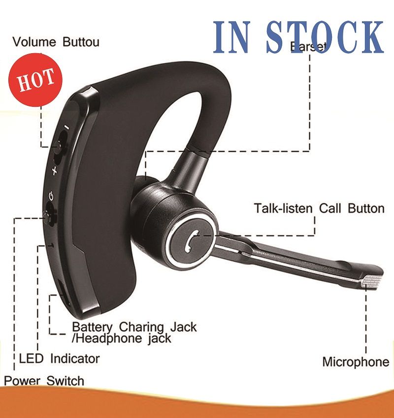V8 V8S Bluetooth Headphones Wireless Headset Handsfree Bluetooth