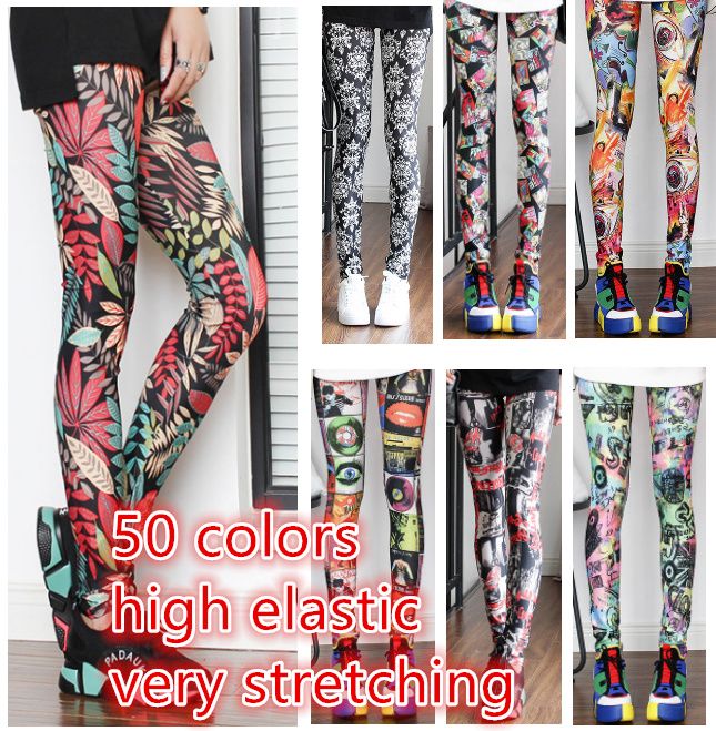 plus size printed leggings