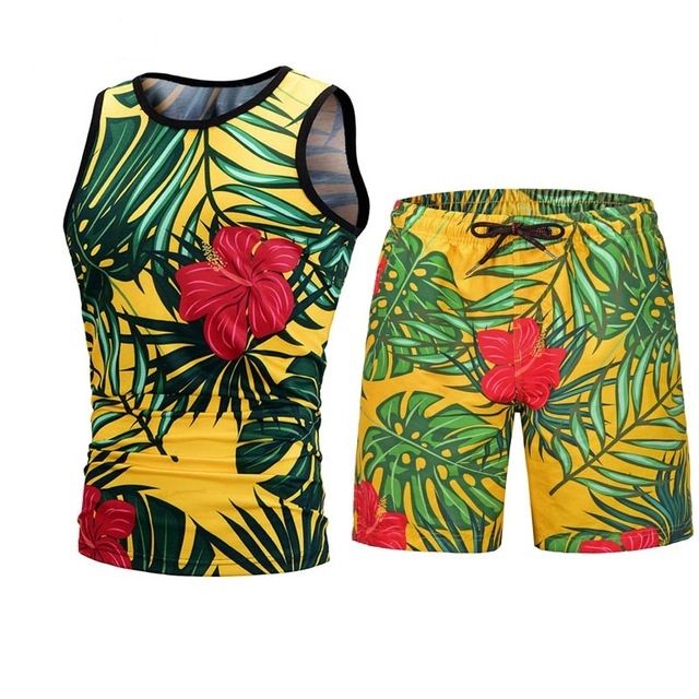 swimming tank top and shorts