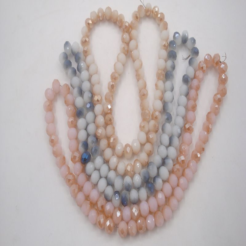 500 Perles Rondelle Cristal verre quartz Blanc 6mm