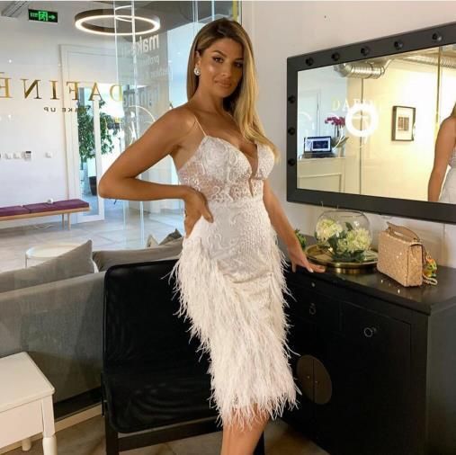 feather cocktail dress under 100