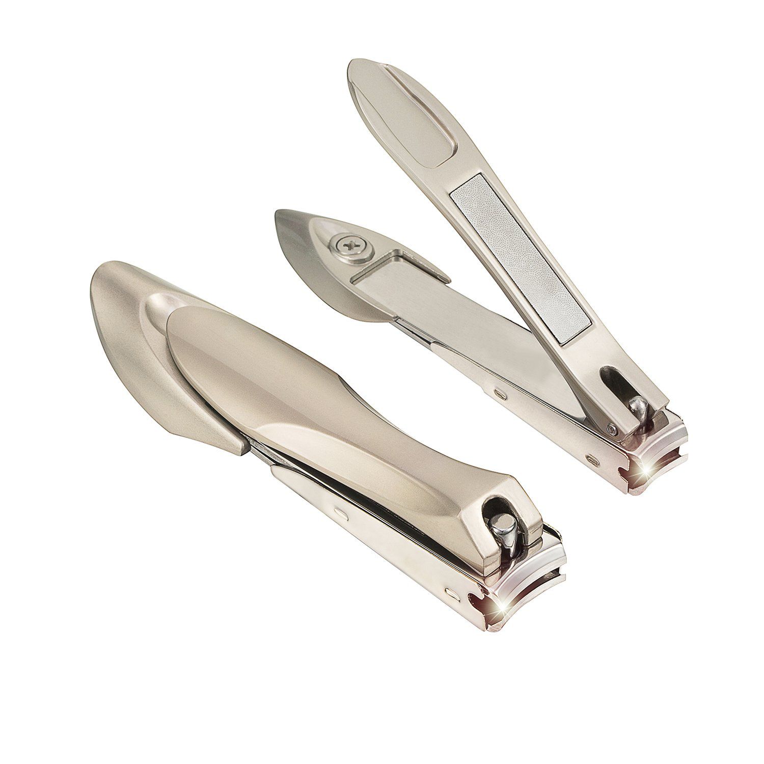 Nail Clipper Set, Fingernail &Toenail Clippers With Nail File , No Spread Catcher Durable Sharp