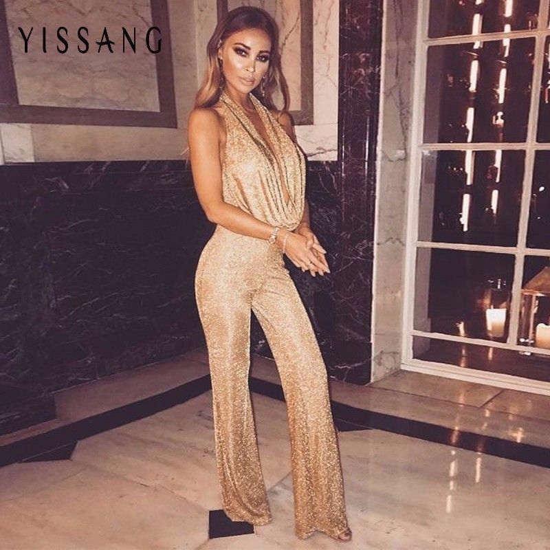 gold color jumpsuit