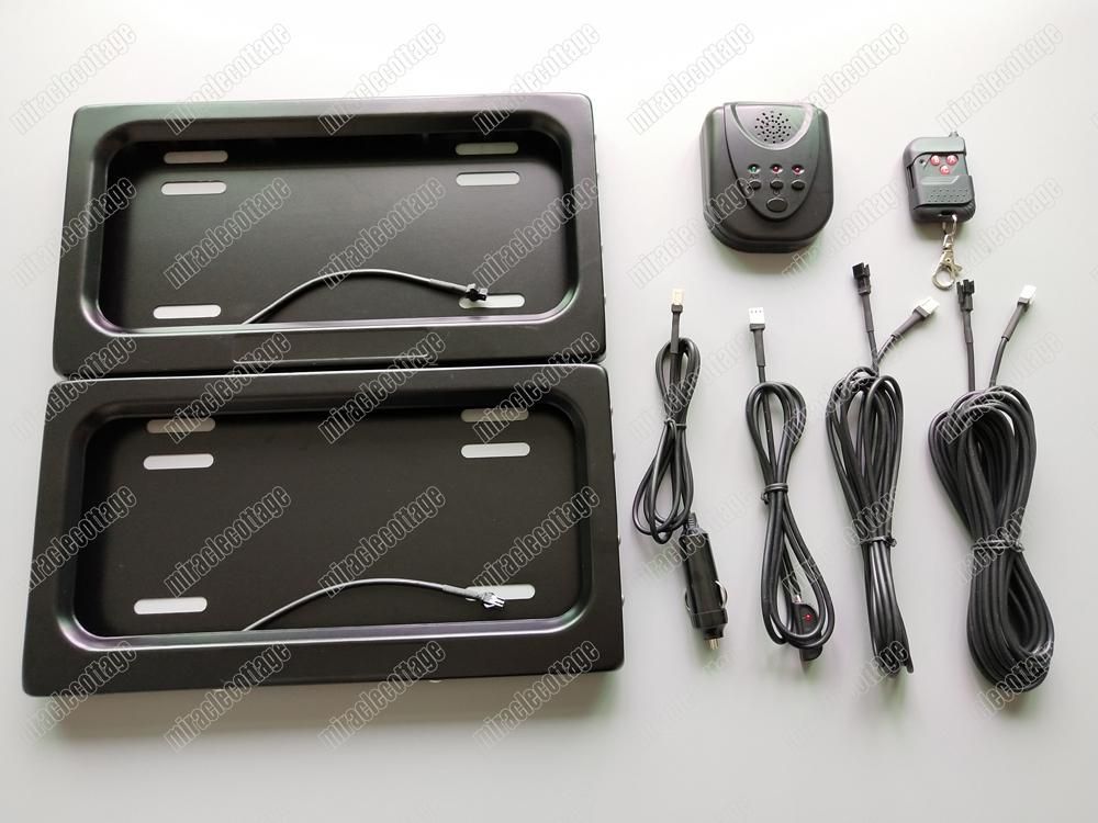 2021 2x Metal Auto/Car Remote Control Hide Away Licence Plate Holder