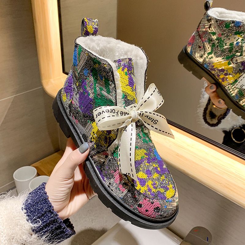 colorful sequin shoes