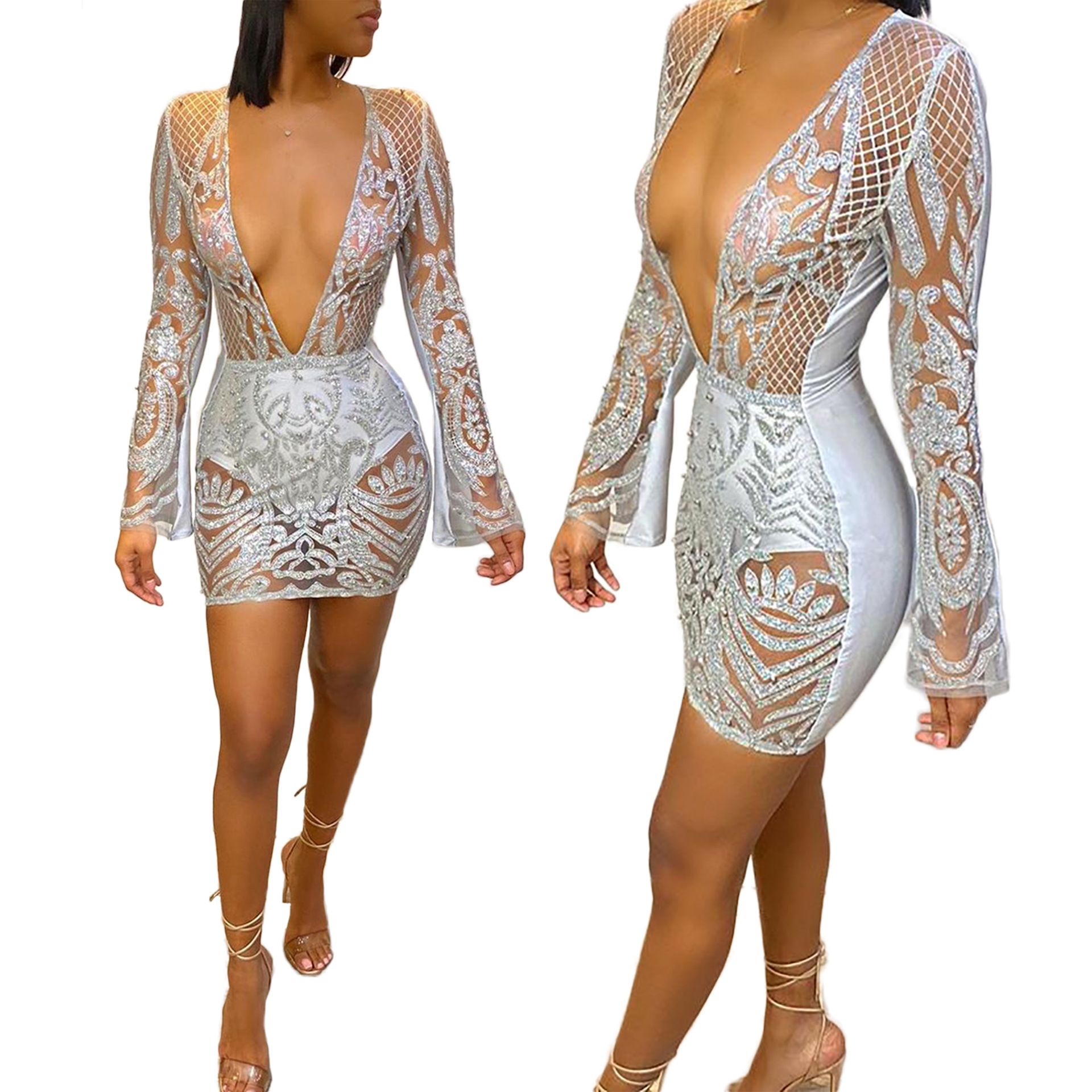 glitter dress womens