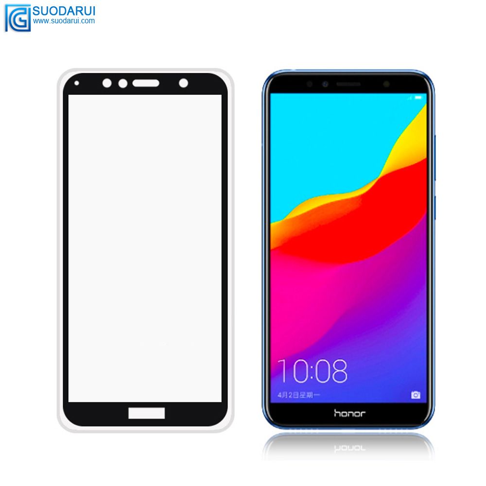 Tempered Glass Screen Protector For Huawei Y6 Y9 2018 Full Cover Glue 2