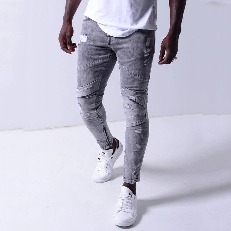 mens grey designer jeans