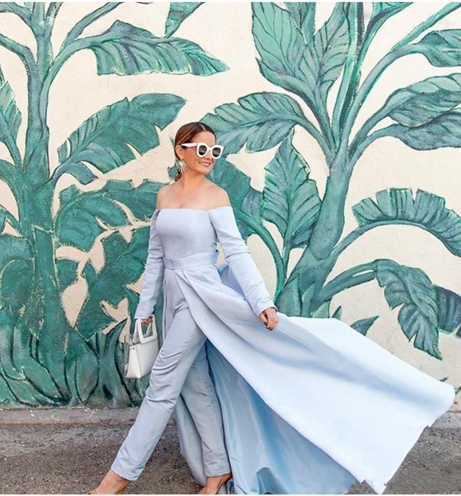 light blue jumpsuit