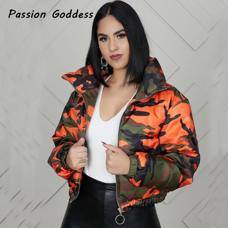 camouflage bubble coat