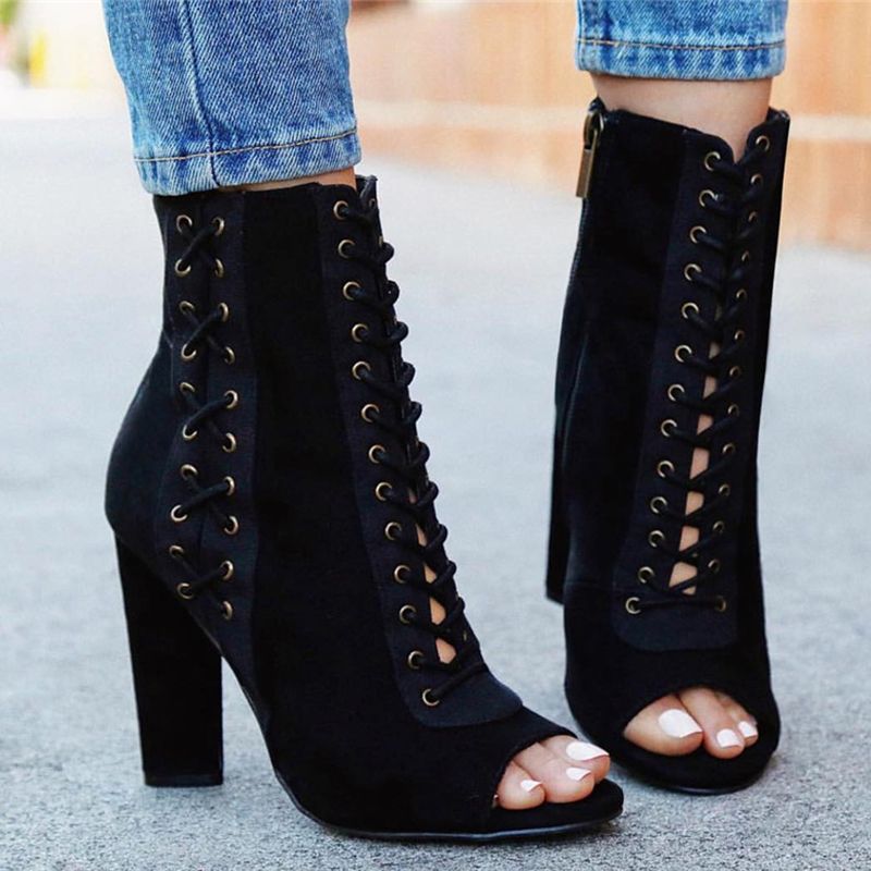 women's tie ankle boots