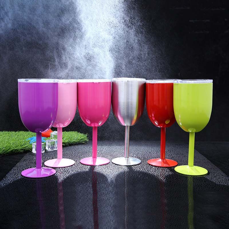 2021 10oz Vacuum Stainless Steel Cocktail Glass Wine Creative Winecup