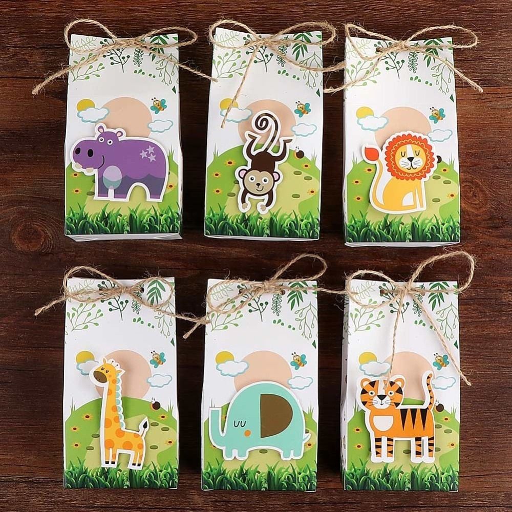 Acheter Ourwarm Theme Animal Boite De Bonbons Papier Cadeau Sacs Anniversaire Decorations De Fete Enfants Jungle Decorations De Fete Bebe Douche Garcon C De 25 61 Du Mingjing02 Dhgate Com