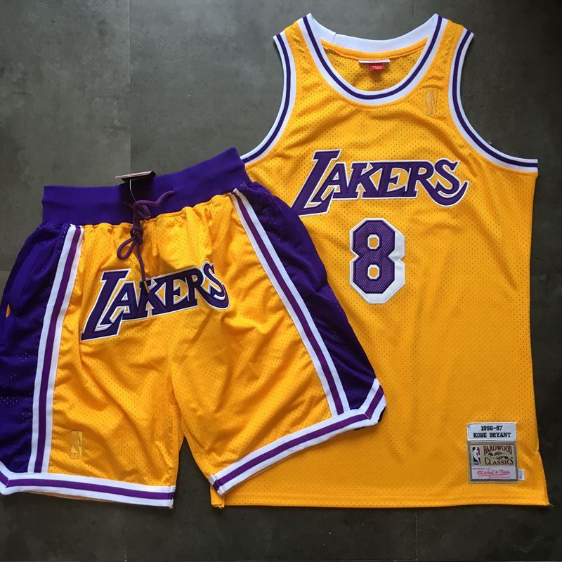 throwback lakers shorts