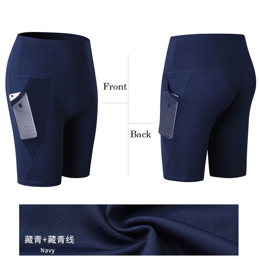 navy blue yoga shorts