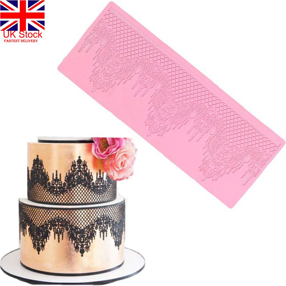 Flower Lace Bouquet Silicone Fondant Mold Cake Leaf Mould Icing