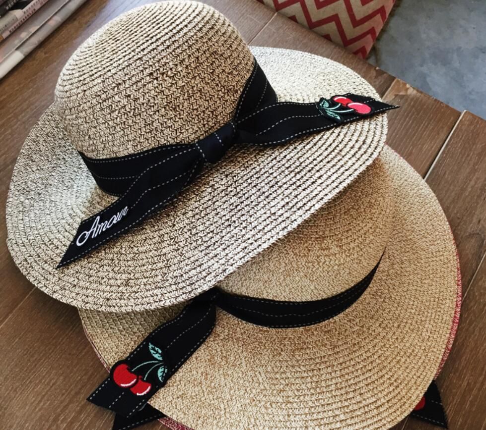 monogrammed sun hat with bow