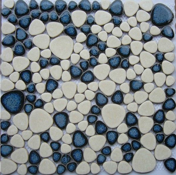 Porcelain Bathroom Wall Flooring Tile, Pebble Mosaic Tile Canada