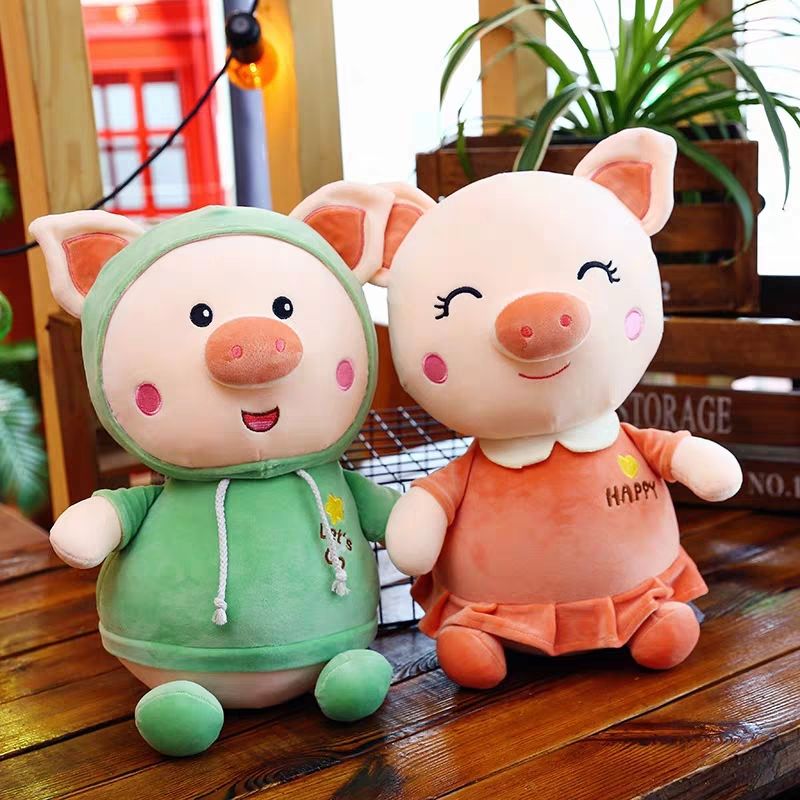 large plush pig