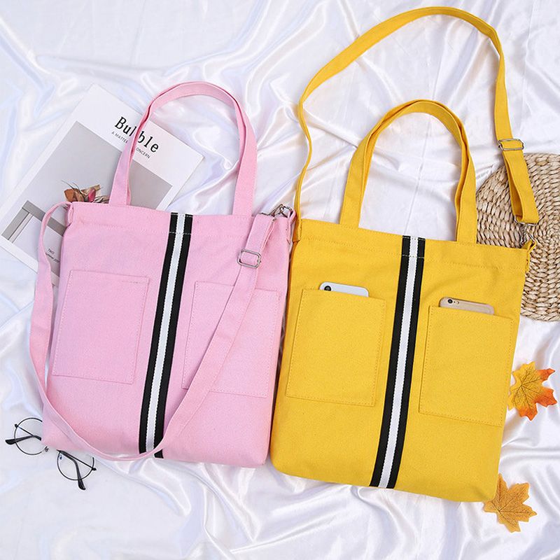 pink canvas tote bags
