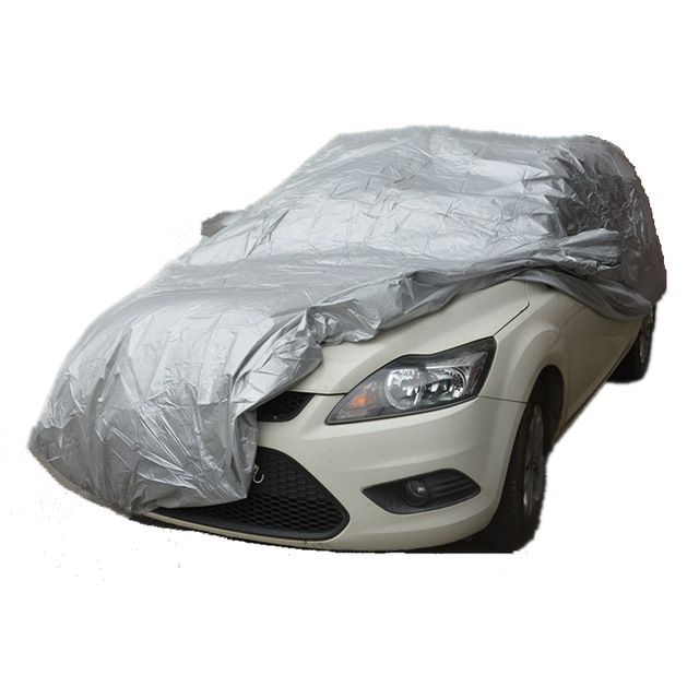 Waterproof UV Snow Full Car Cover Sun Rain Resistant Protection XL Size Silver