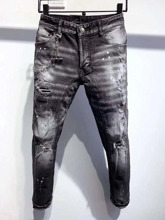 Compra La Marca Italiana Vaqueros Para Hombre De Lujo Del Diseñador Para  Hombre De Los Tejanos Lavados Ropa Gradiente De Color Lápiz Pantalones De  Jean Largo Del Ajustado De La Cremallera De