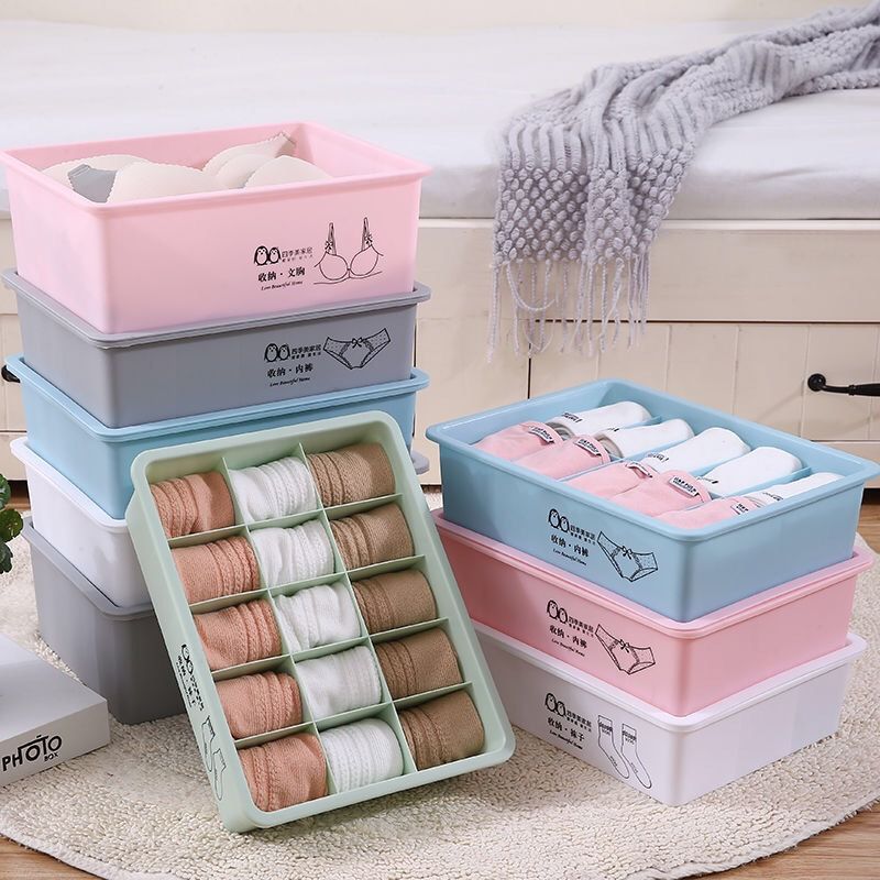 2019 Household Plastic Wardrobe Underwear Storage Box Drawer