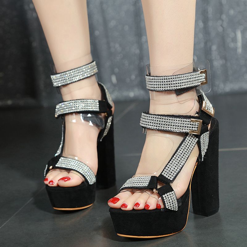 box heel pumps