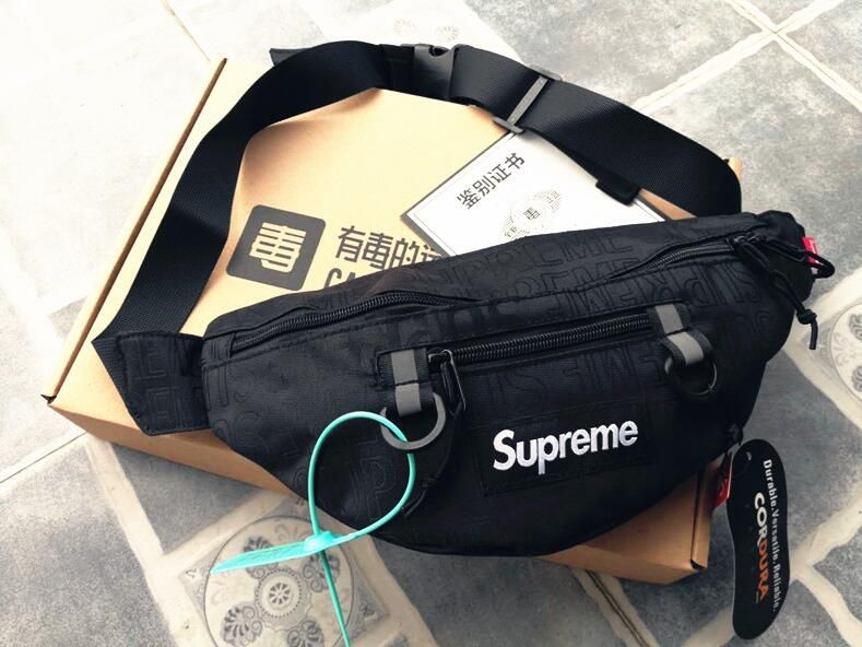 supreme backpack Riñonera unisex cintura empaqueta los bolsos de hombro Crossbody Bolsa Lienzo bolsos