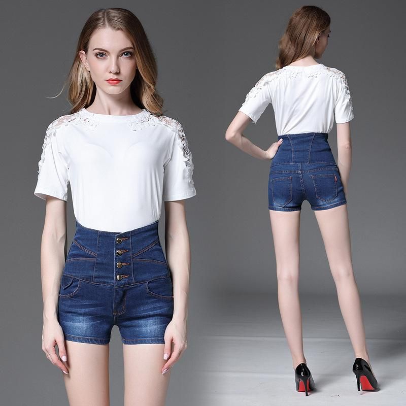 denim legging shorts