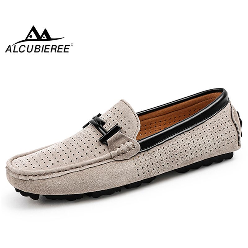 Men/'s Leather Driving Shoes Casual Slip On Loafers Breathable Moccasins size 10