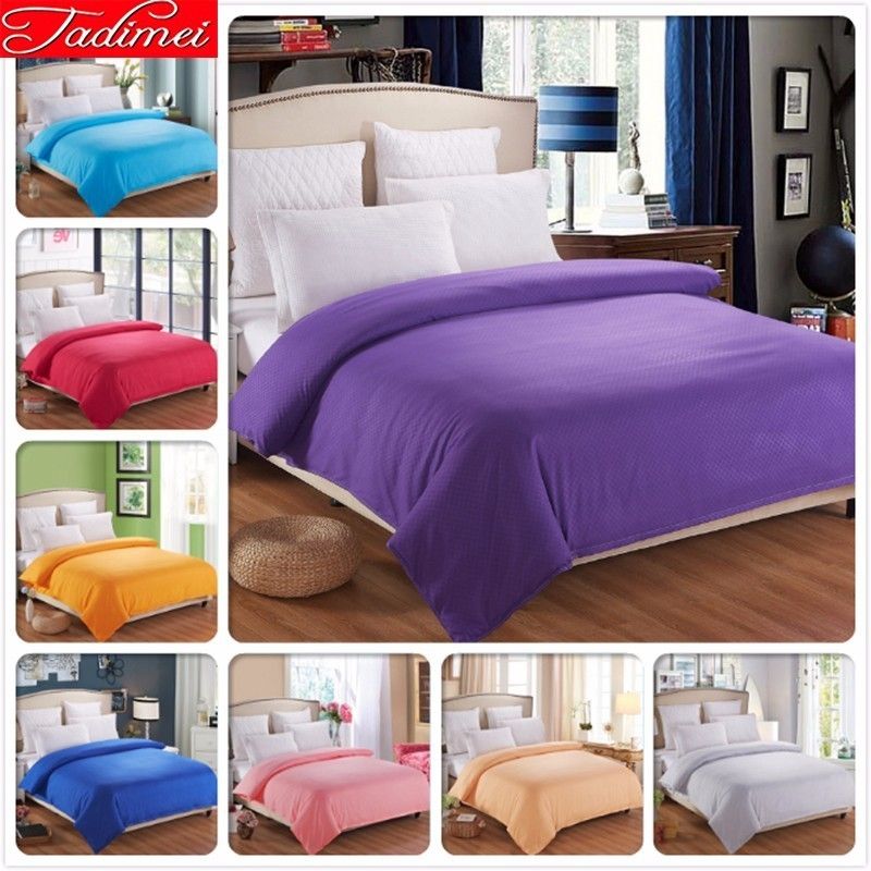 2020 Duvet Cover Plain Pure Color Purple Bedding Bag High