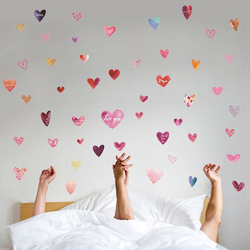 Little Hearts Wall Stickers Removable Home Decoration Wallpaper Decals Girl Room