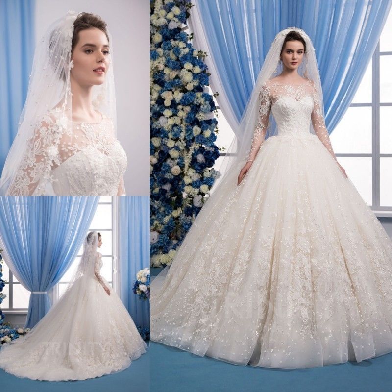 wedding ball gown with veil