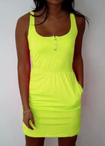 neon green sundress