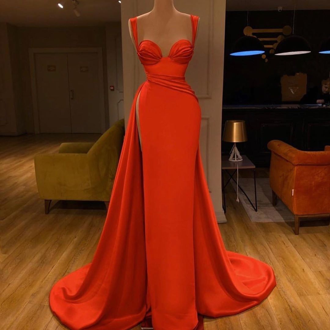 evening gown with split