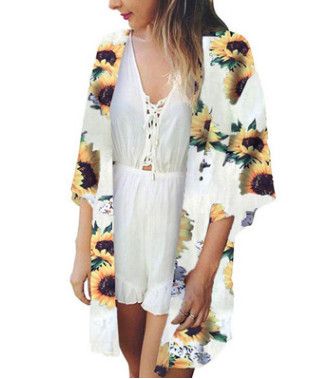sunflower kimono cardigan