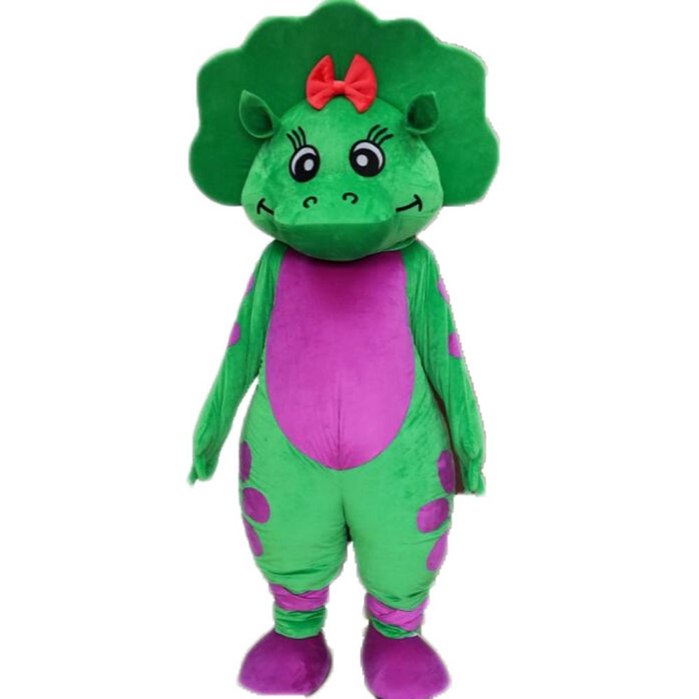 Baby Bop Green Dinosaur Mascot Costume Adult Cartoon Character Mascot  Costumes Event Deguisement Mascotte Custom Made Mascots ArisMascots