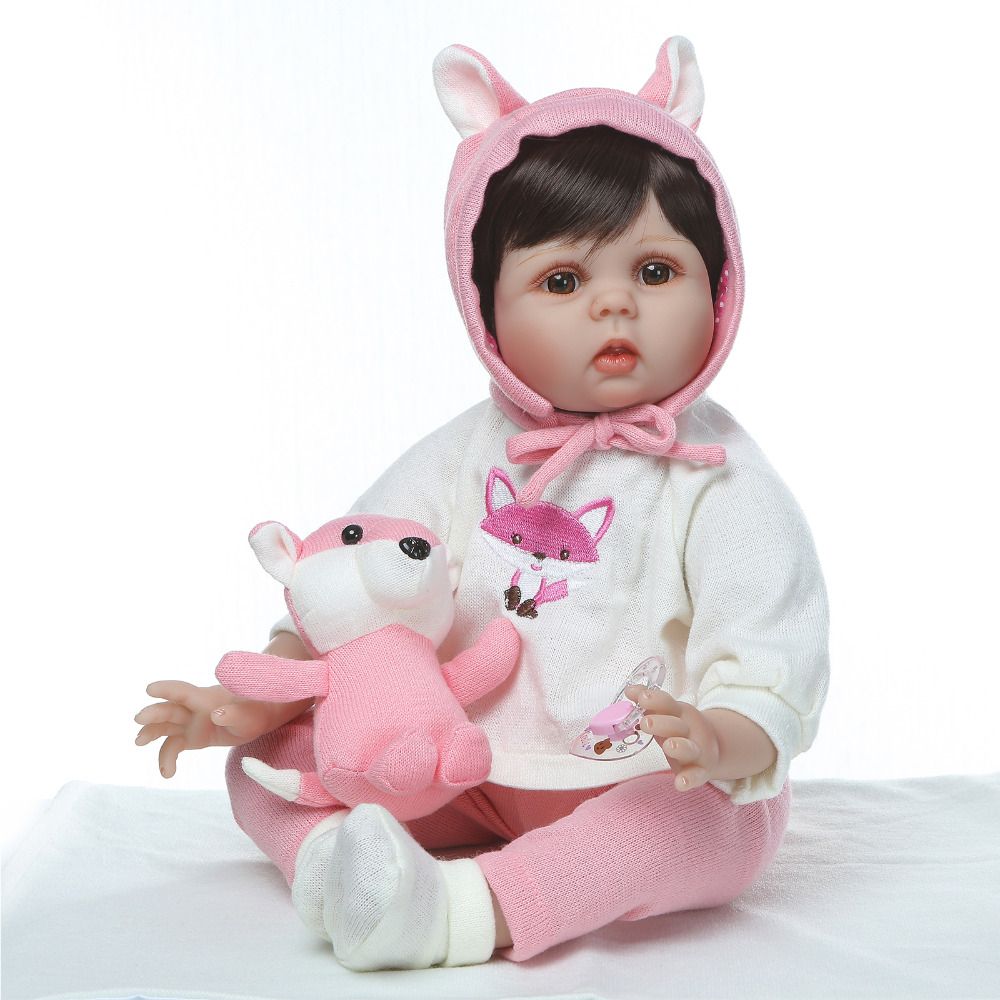 Acheter Pas Cher En Gros 22 Pouces 50 55cm Bebe Reborn Poupee Doux Silicone Garcon Fille Jouet Reborn Baby Doll Cadeau Pour Enfant Rose Renard Blanc Vetements Du 107 44 Fr Dhgate