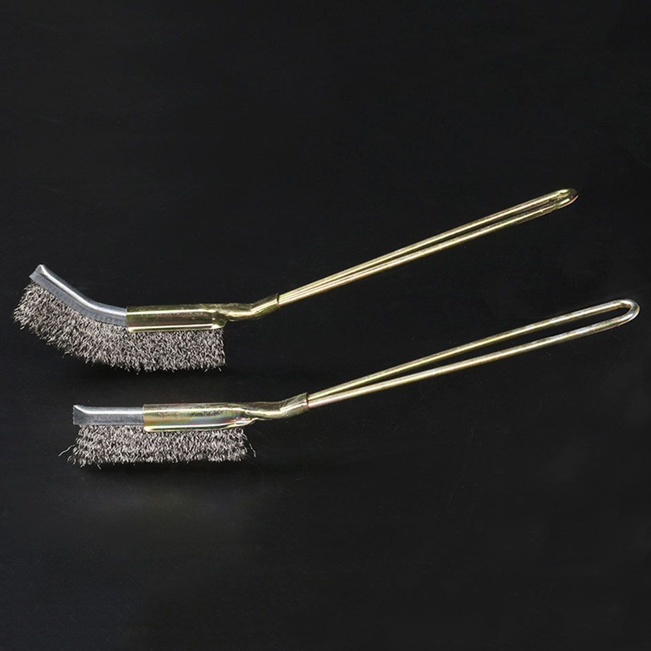 Jorzer Spazzolino da Denti Multi-Funzione Filo di Rame Mini spazzolino da Pulizia in Metallo Spazzola Lunga Maniglia di Pulizia Mini inacciaio Inossidabile Wire spazzolino da Denti Decorazione 3PC 
