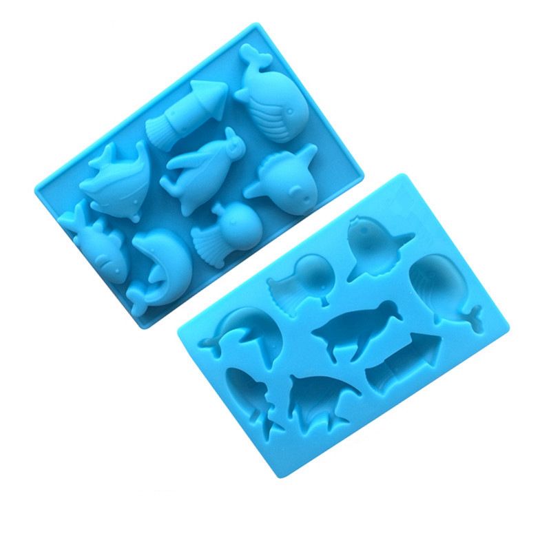 chocolate handmade soap mold Dolphins and the ocean fish silicone mold bakeware fondant cake pudding mold jelly mold