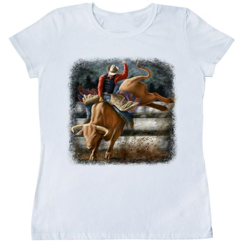 Compre Camiseta Bull Riding De Las Mujeres Del Vaquero Del Rodeo Busco Trabajo Ocupaciones Ropa Deportiva Hombres Tops Camiseta A 12 41 Del Fraoe Dhgate Com