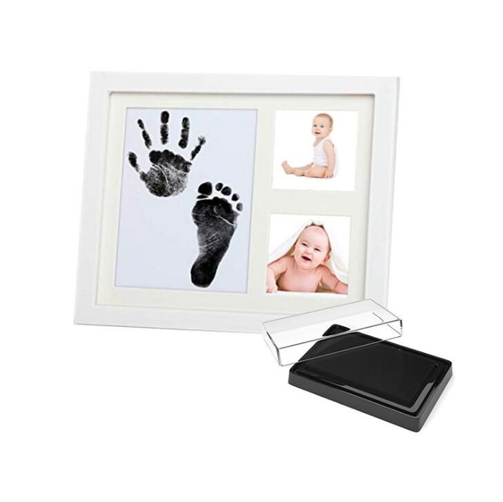 Newborn Toddler Handprint and Footprint Photo Frame Kit with Clean Touch Ink Pad