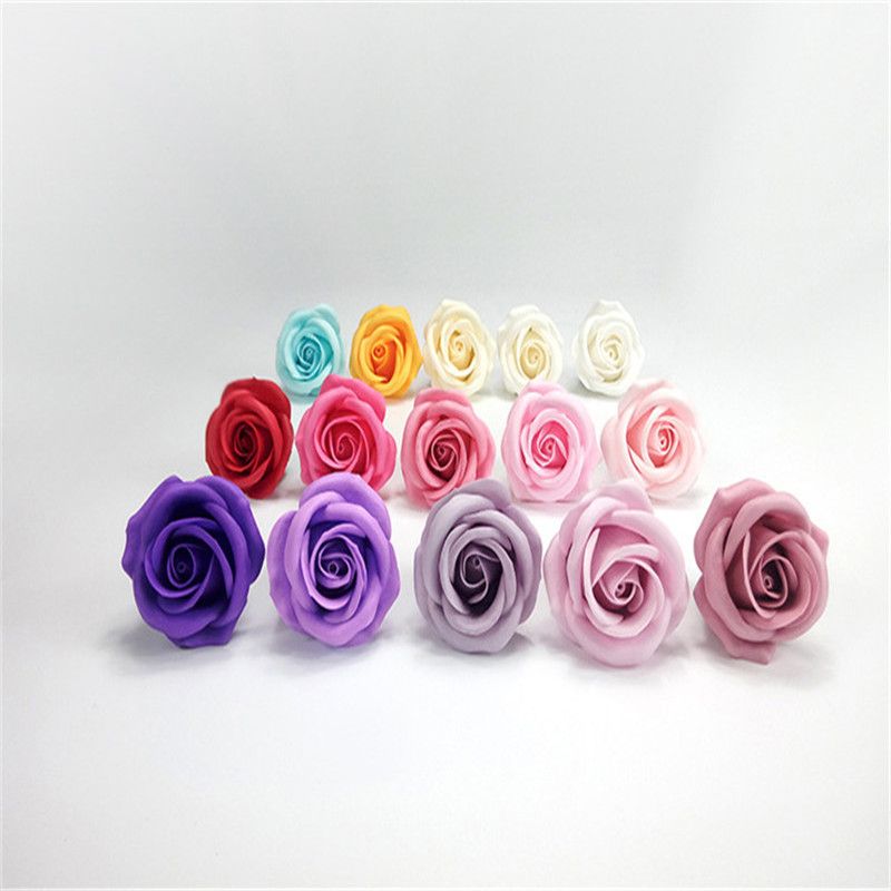 50pcs / Set bagno profumato Sapone Rose Sapone del petalo del fiore con la scatola regalo per San Valentino di nozze Mothers Day regalo Festa degli insegnanti
