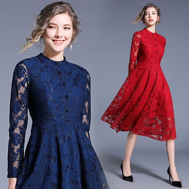 long sleeve midi wedding guest dress