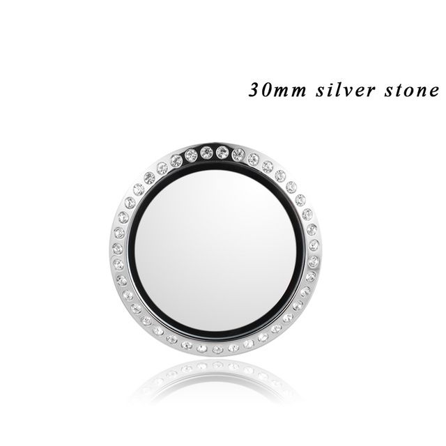 30mm srebrny kamień